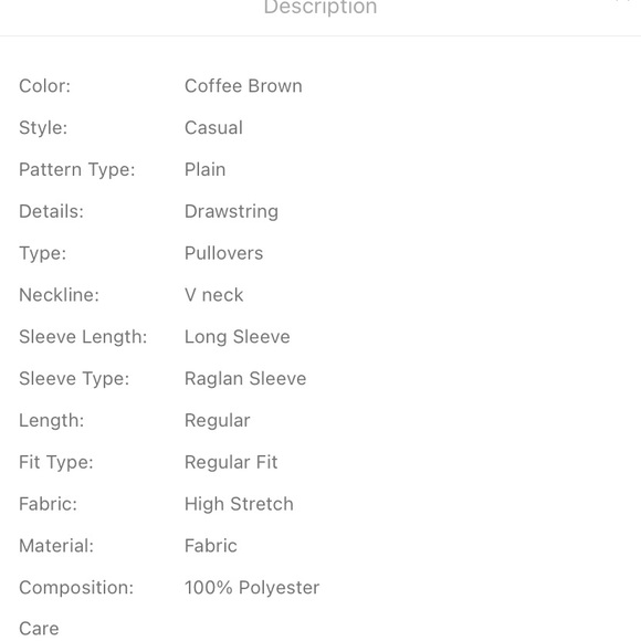 Drawstring front coffee brown sweater - Picture 4 of 4